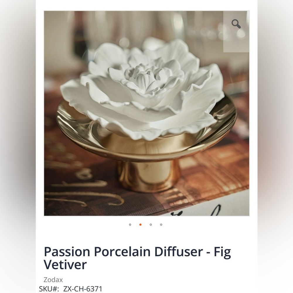 Zodax Passion Fig Vetiver Luxury Porcelain Diffuser.